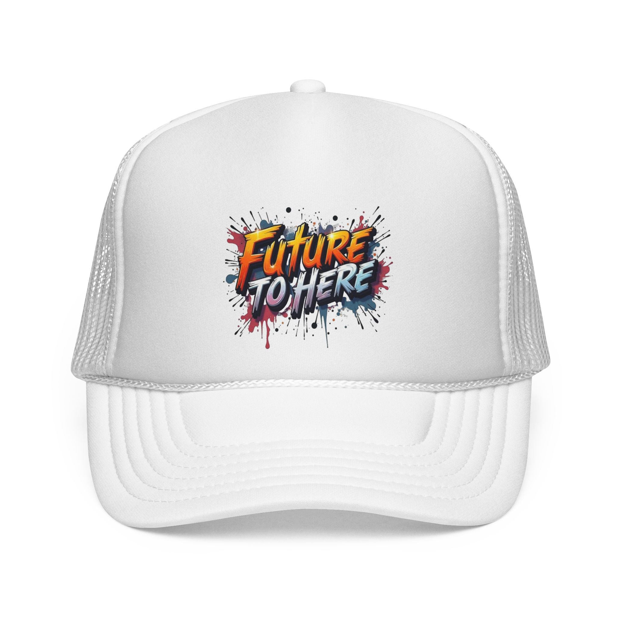 Future To Here Trucker Hat — Bold Graffiti Snapback Cap
