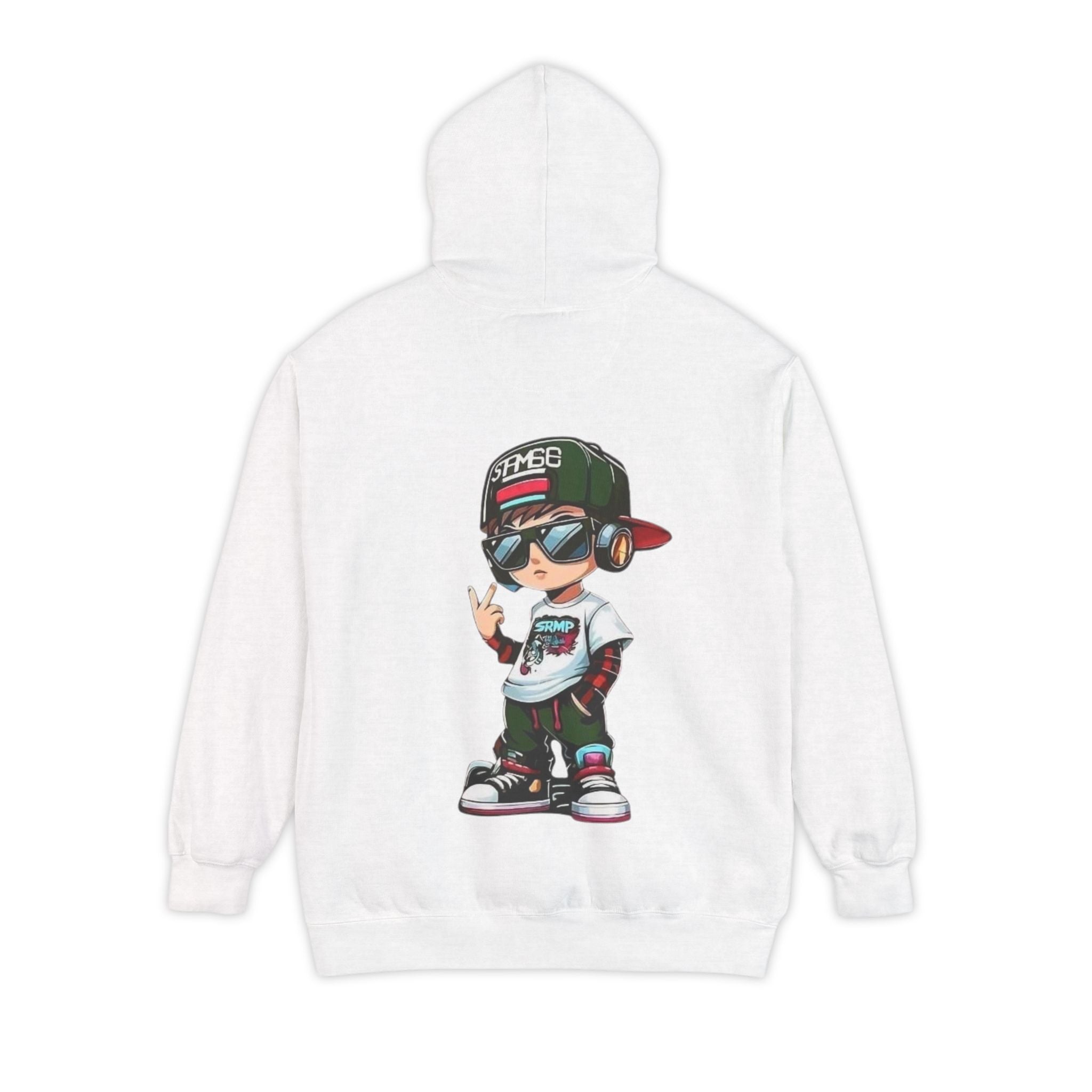 Streetwear Hoodie — 'Sk8r' Cartoon Skate Kid Graphic Pullover