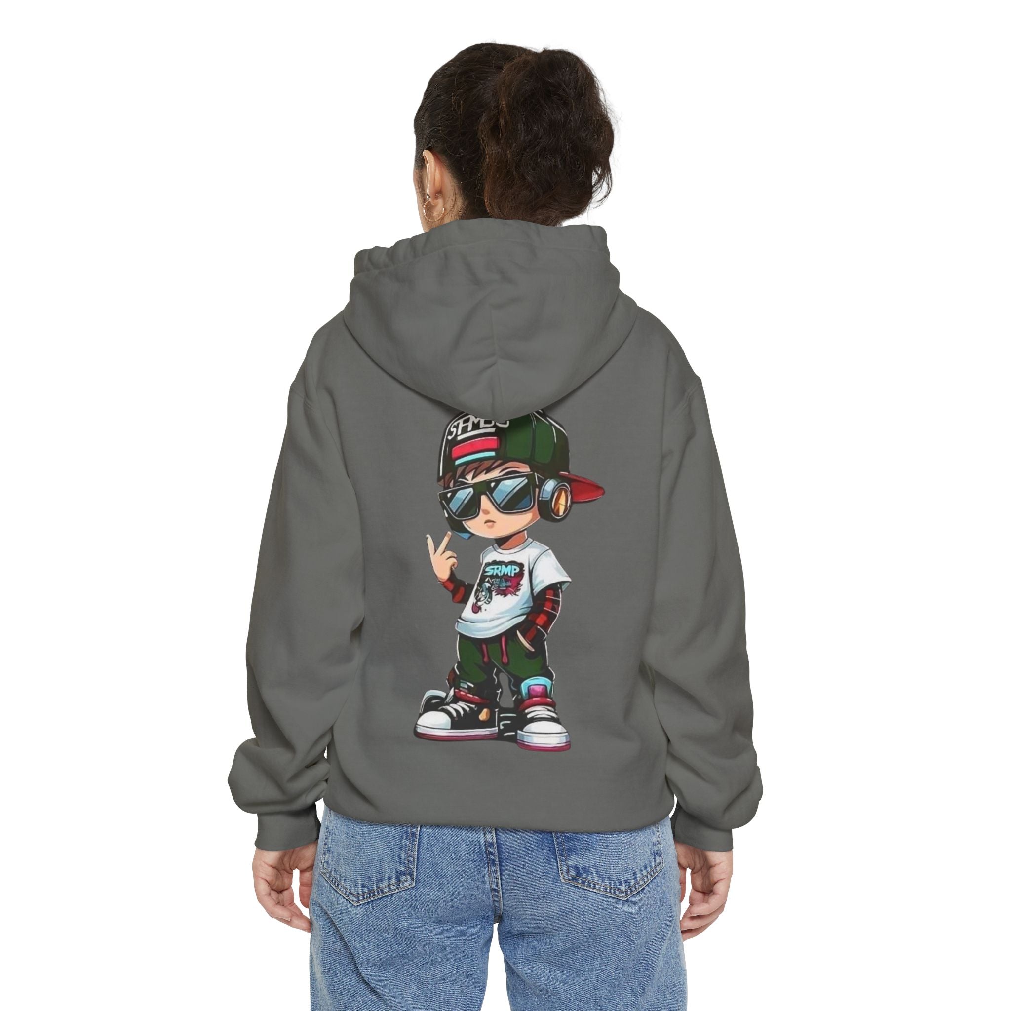 Streetwear Hoodie — 'Sk8r' Cartoon Skate Kid Graphic Pullover