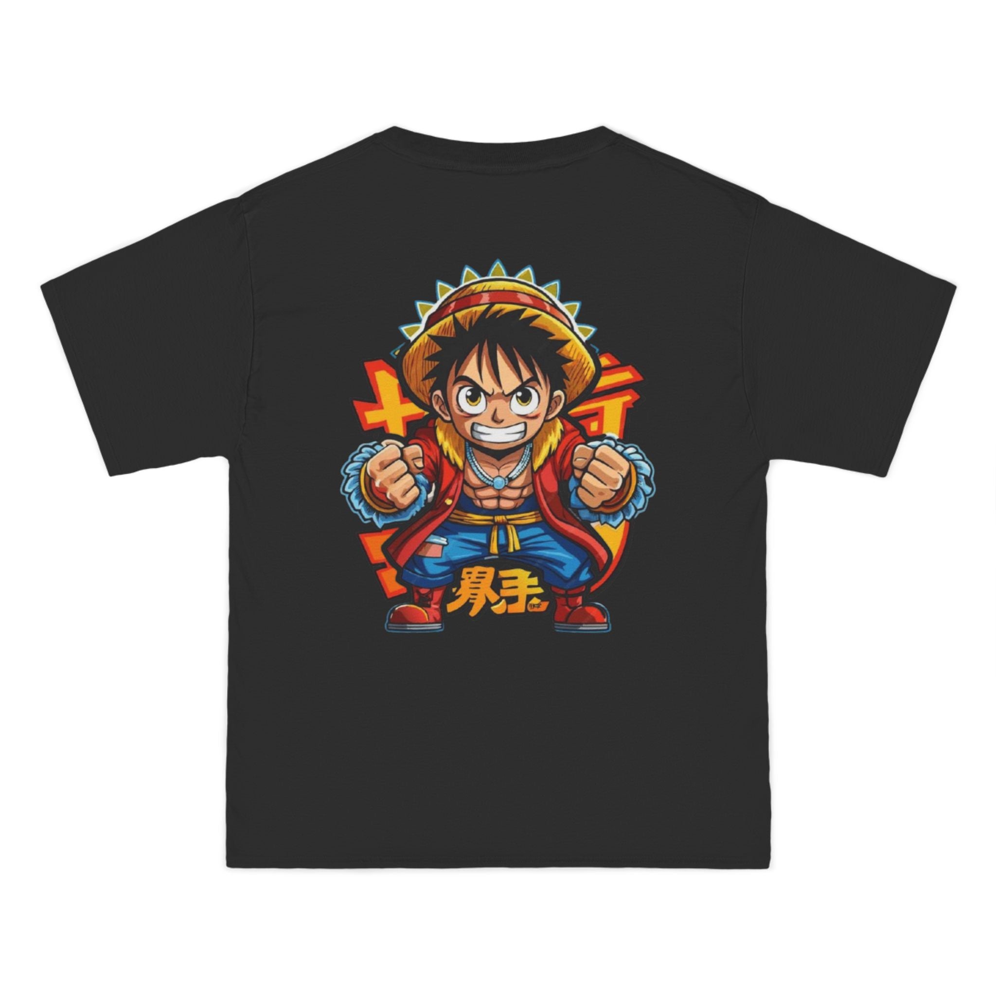 One Piece Luffy Graphic T-Shirt — Cartoon Straw Hat Crew Back Print