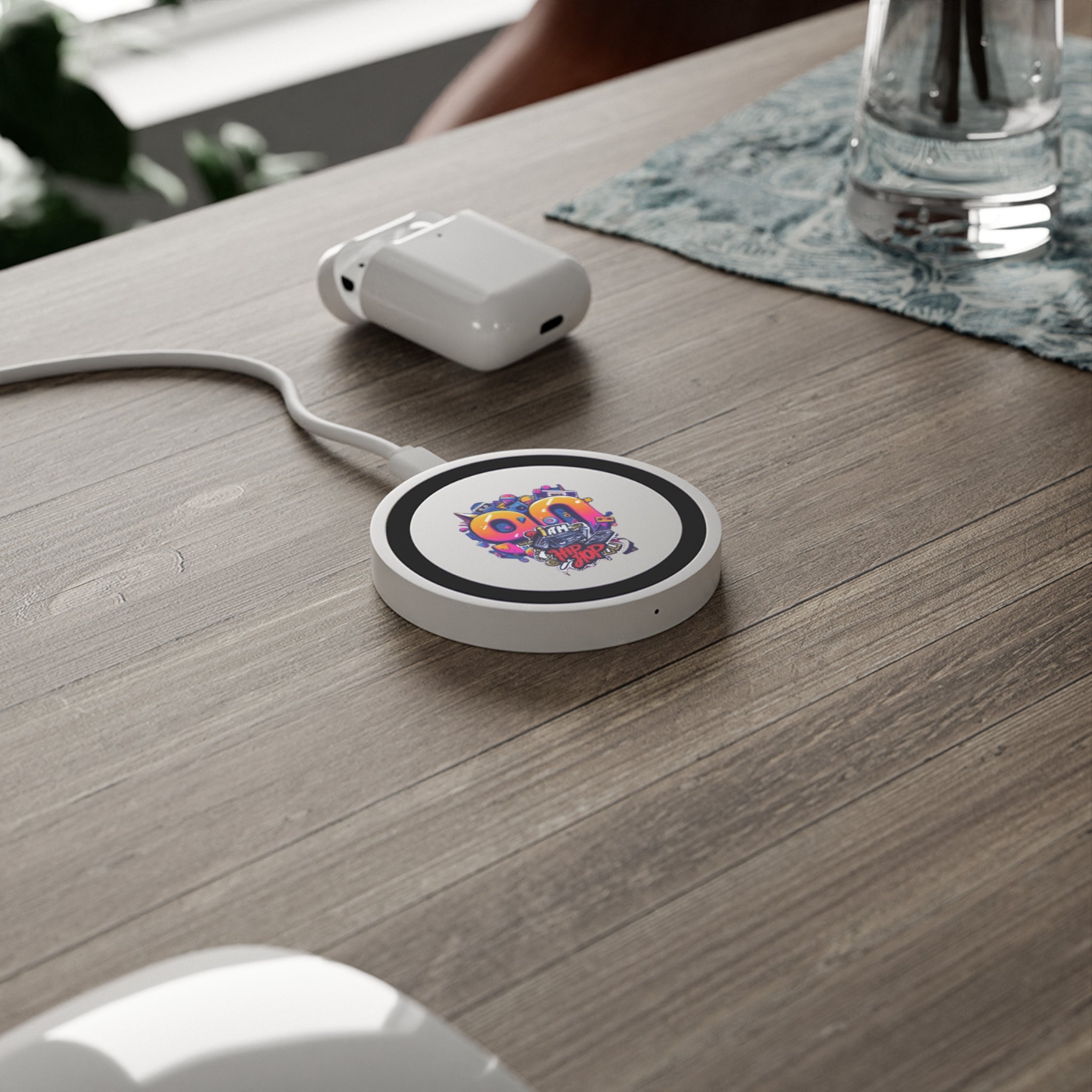 Wireless Charging Pad 90s Hip Hop Graffiti Design
