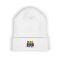 Embroidered 'I AM' Color Drip Cuffed Beanie