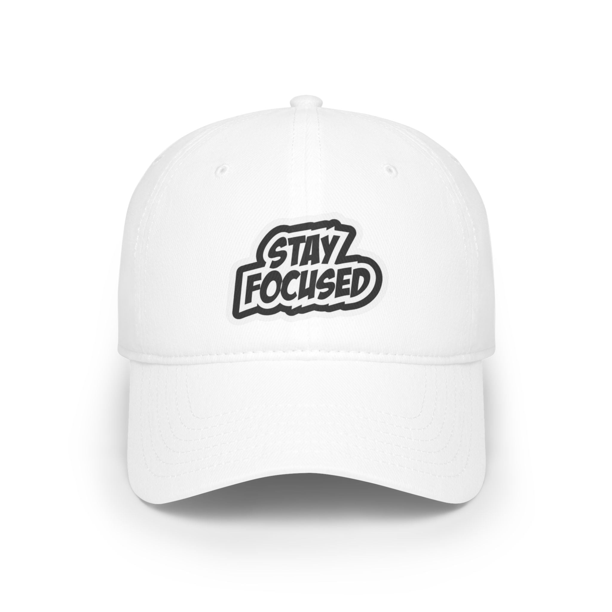 Stay Focused Baseball Cap — Motivational Low Profile Dad Hat