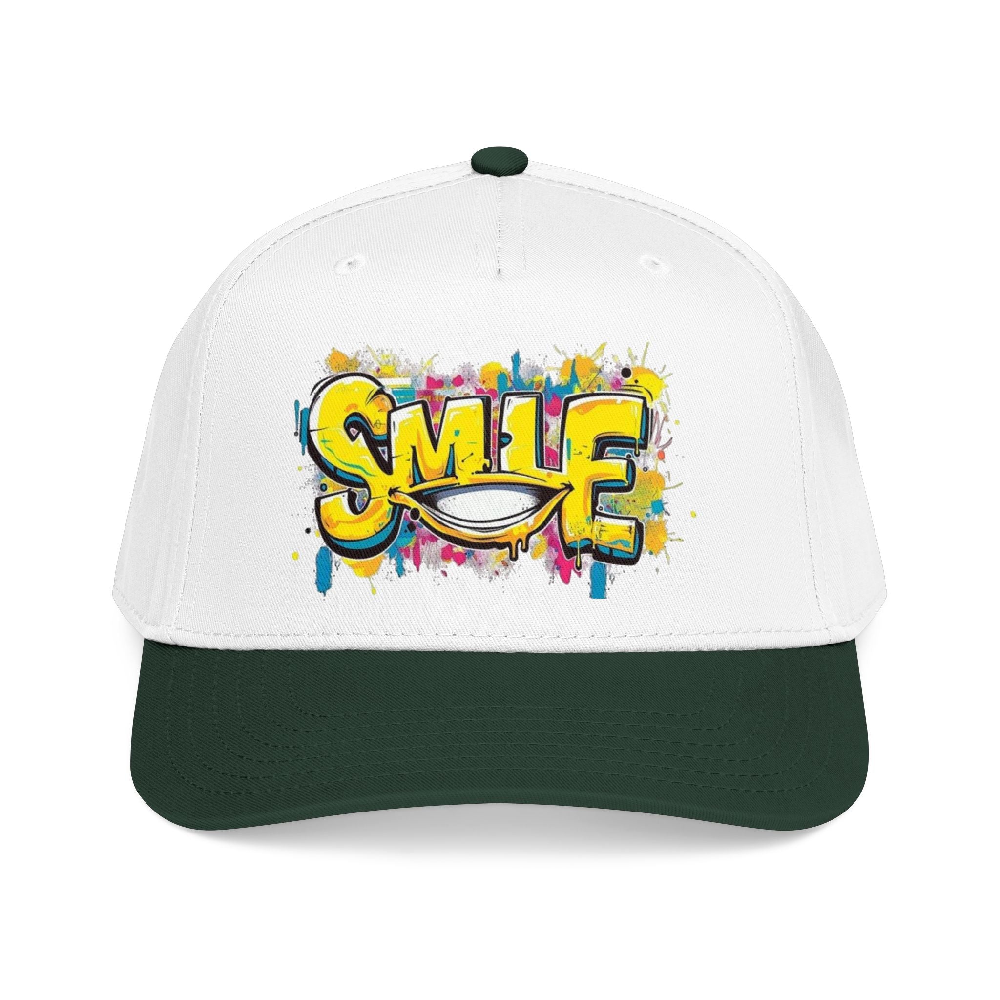 Smile Graffiti Baseball Cap — Colorful Street Art Hat