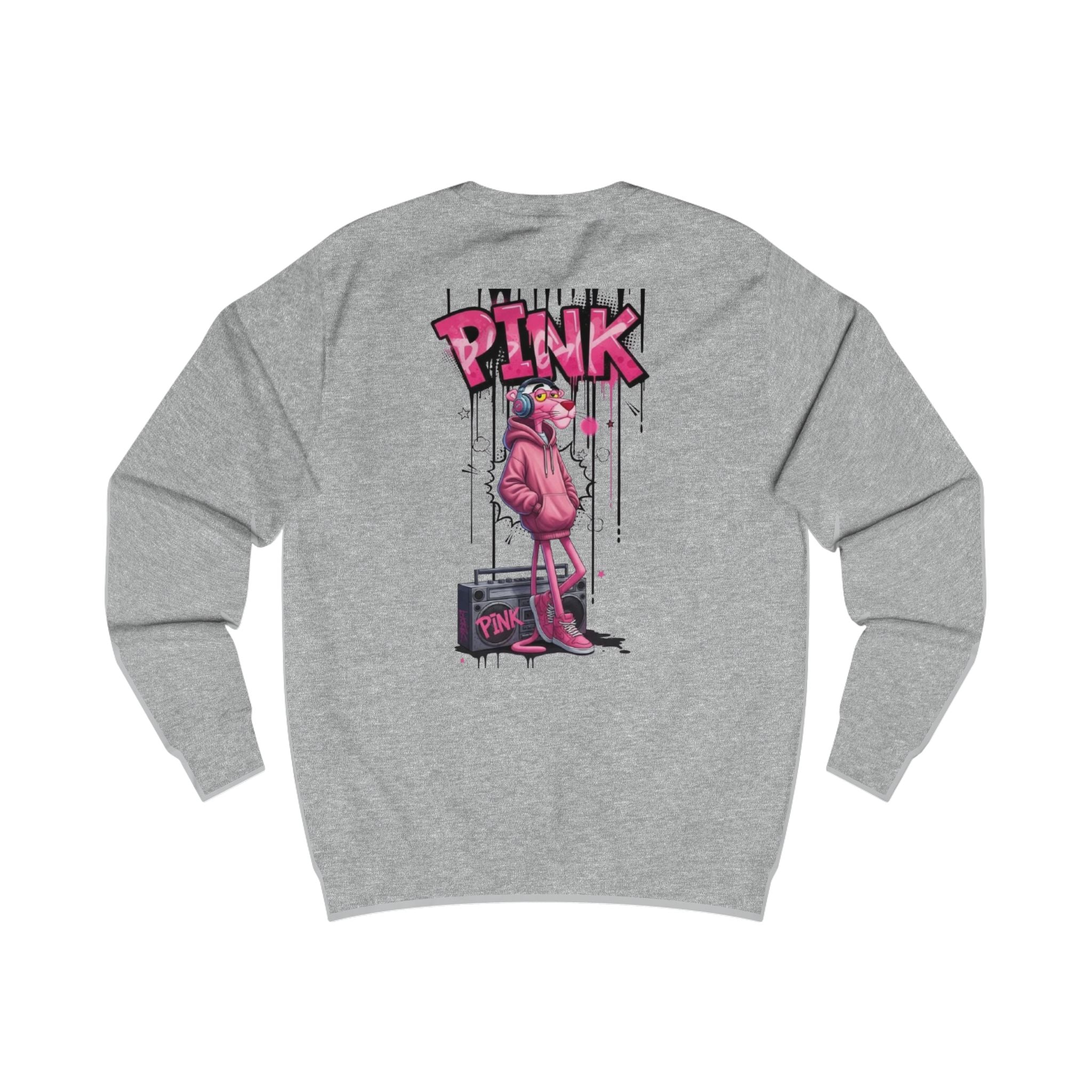 Pink Graphic Sweatshirt - Pink Animation Back Print with  Style