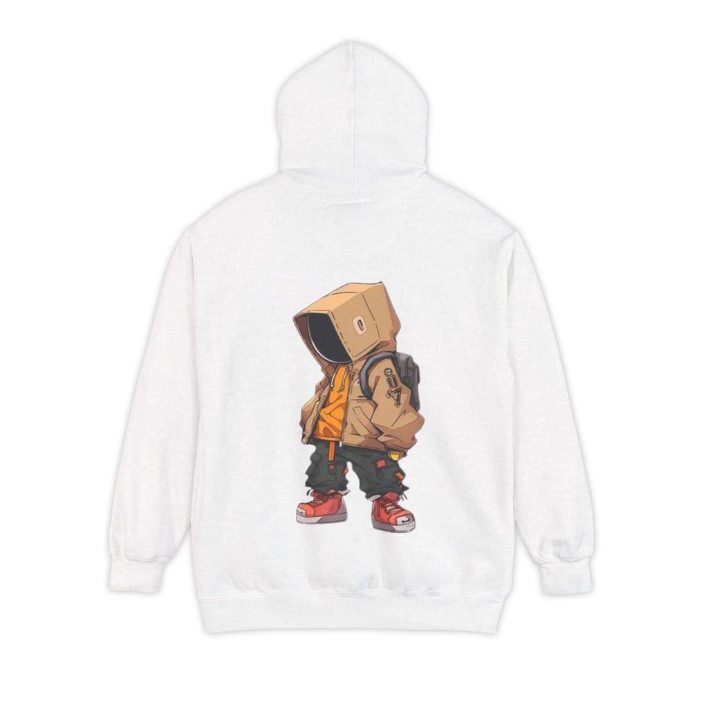 Hoodie - Box-Head Streetwear Graphic Hoodie Stay Safe" Chest Accent