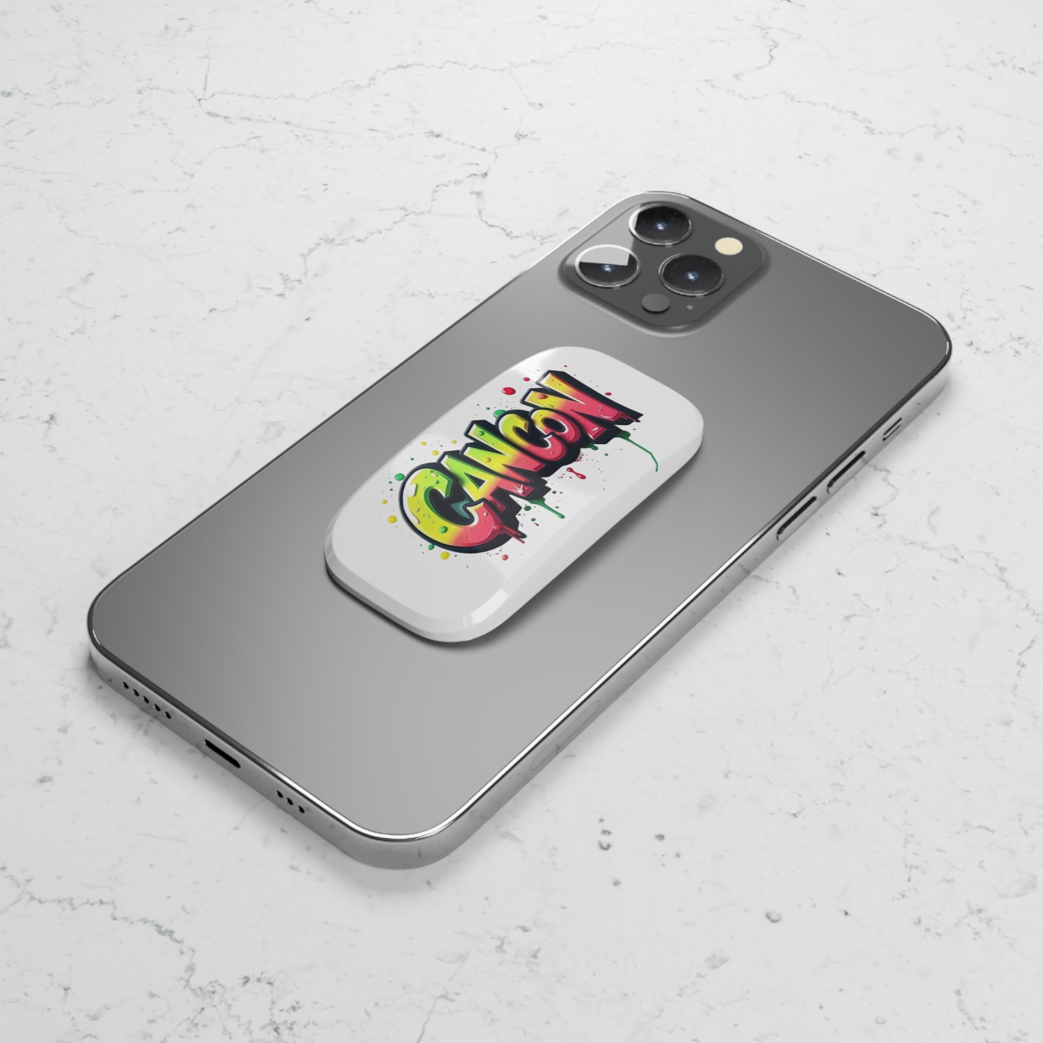 Graffiti 'Canción' Phone Grip - Colorful Urban Pop Click-On Stand