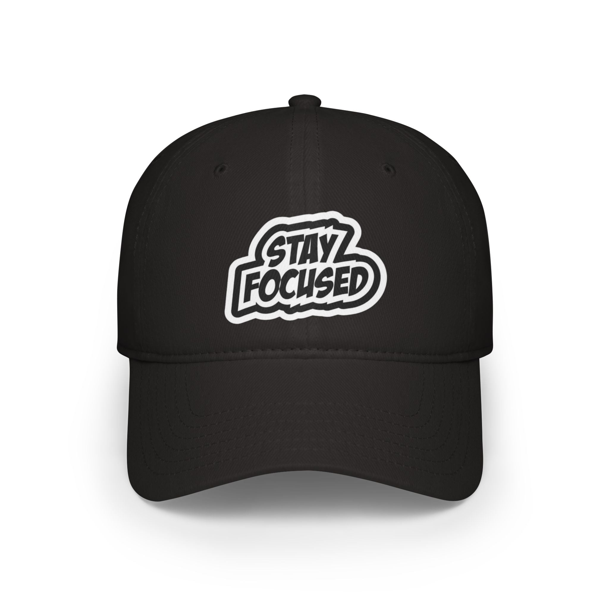 Stay Focused Baseball Cap — Motivational Low Profile Dad Hat