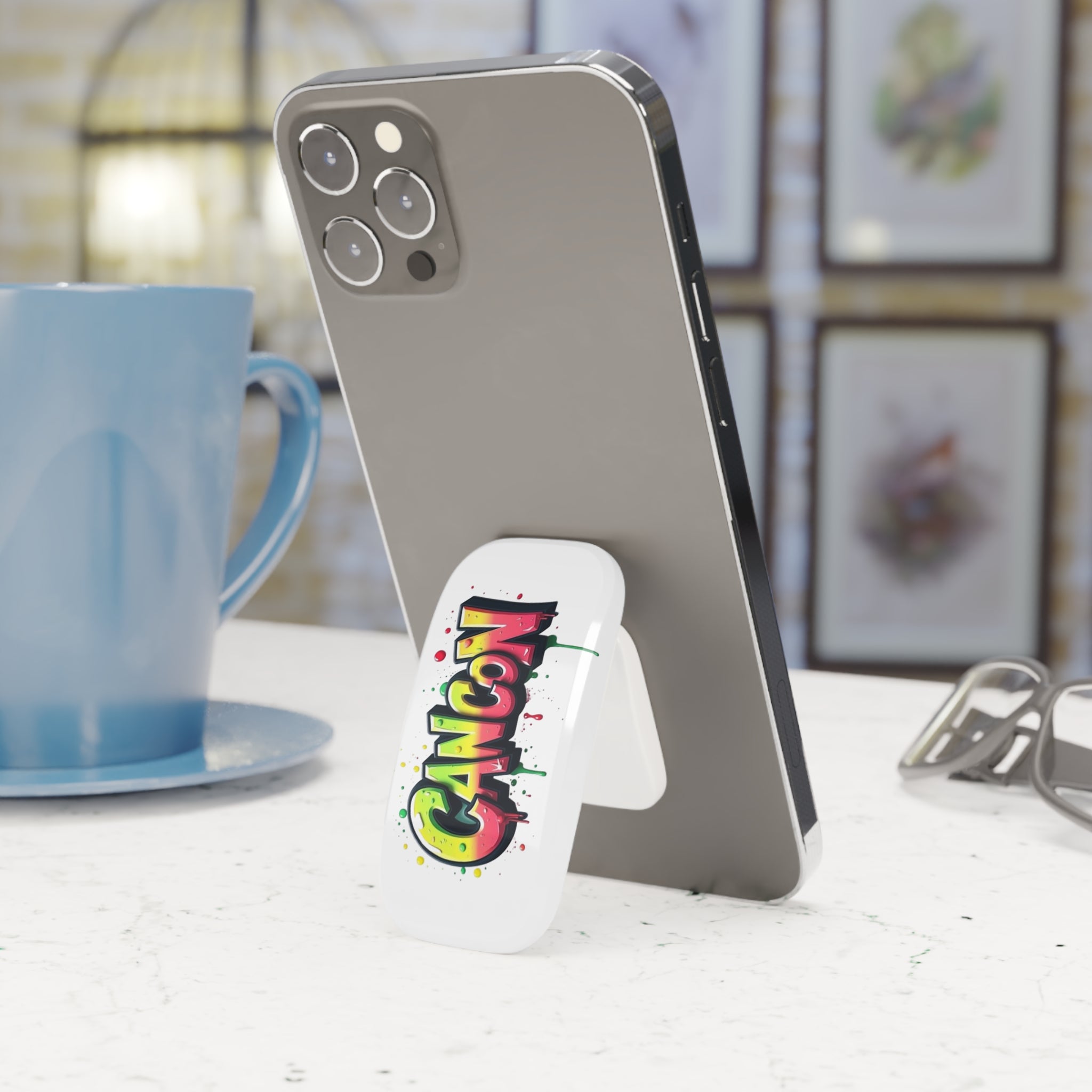 Graffiti 'Canción' Phone Grip - Colorful Urban Pop Click-On Stand