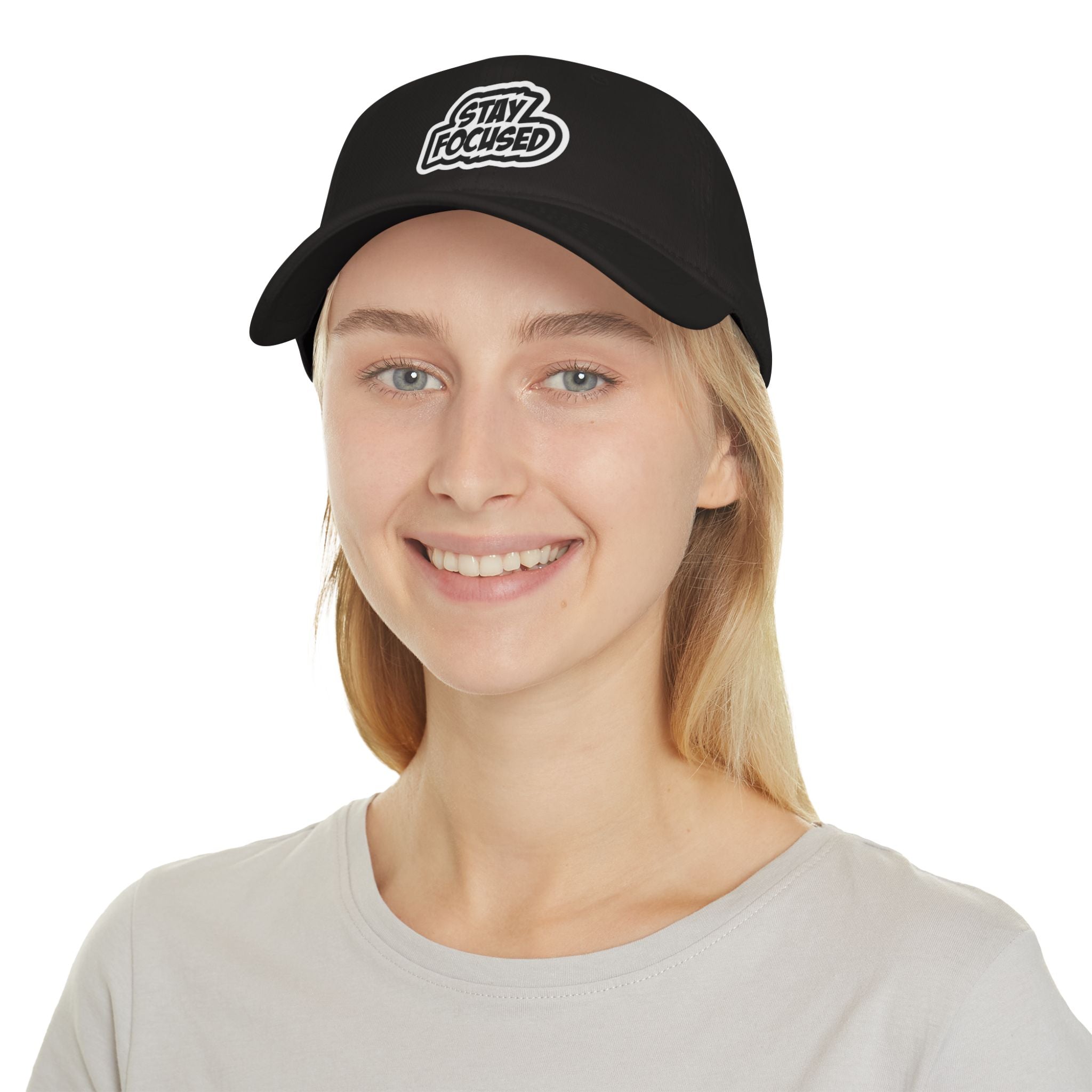 Stay Focused Baseball Cap — Motivational Low Profile Dad Hat
