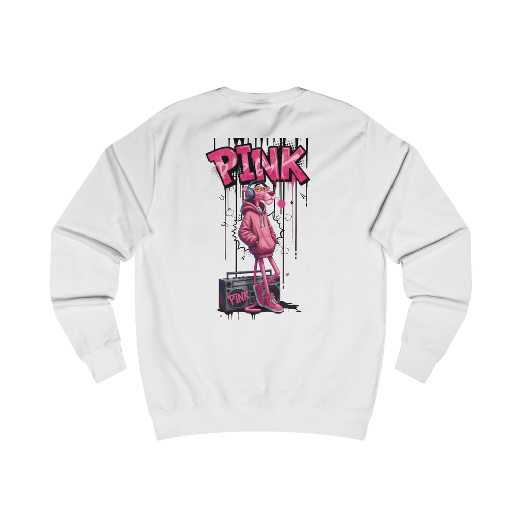Pink Graphic Sweatshirt - Pink Animation Back Print with  Style
