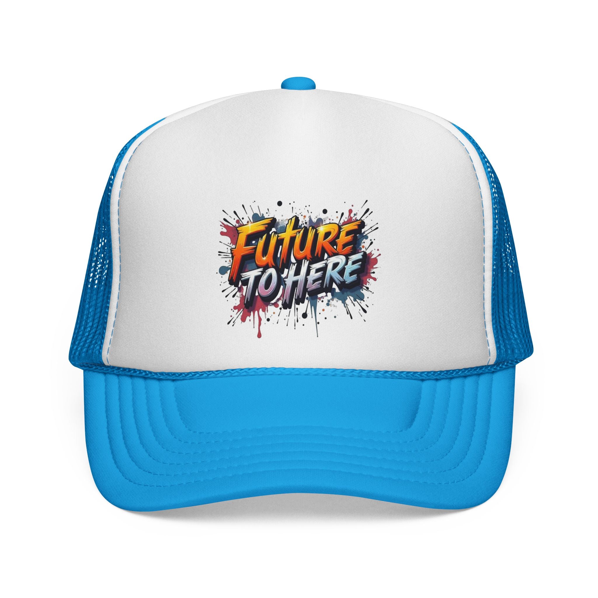 Future To Here Trucker Hat — Bold Graffiti Snapback Cap