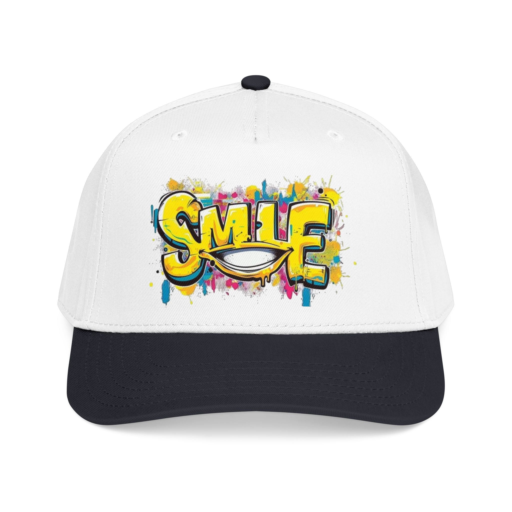 Smile Graffiti Baseball Cap — Colorful Street Art Hat
