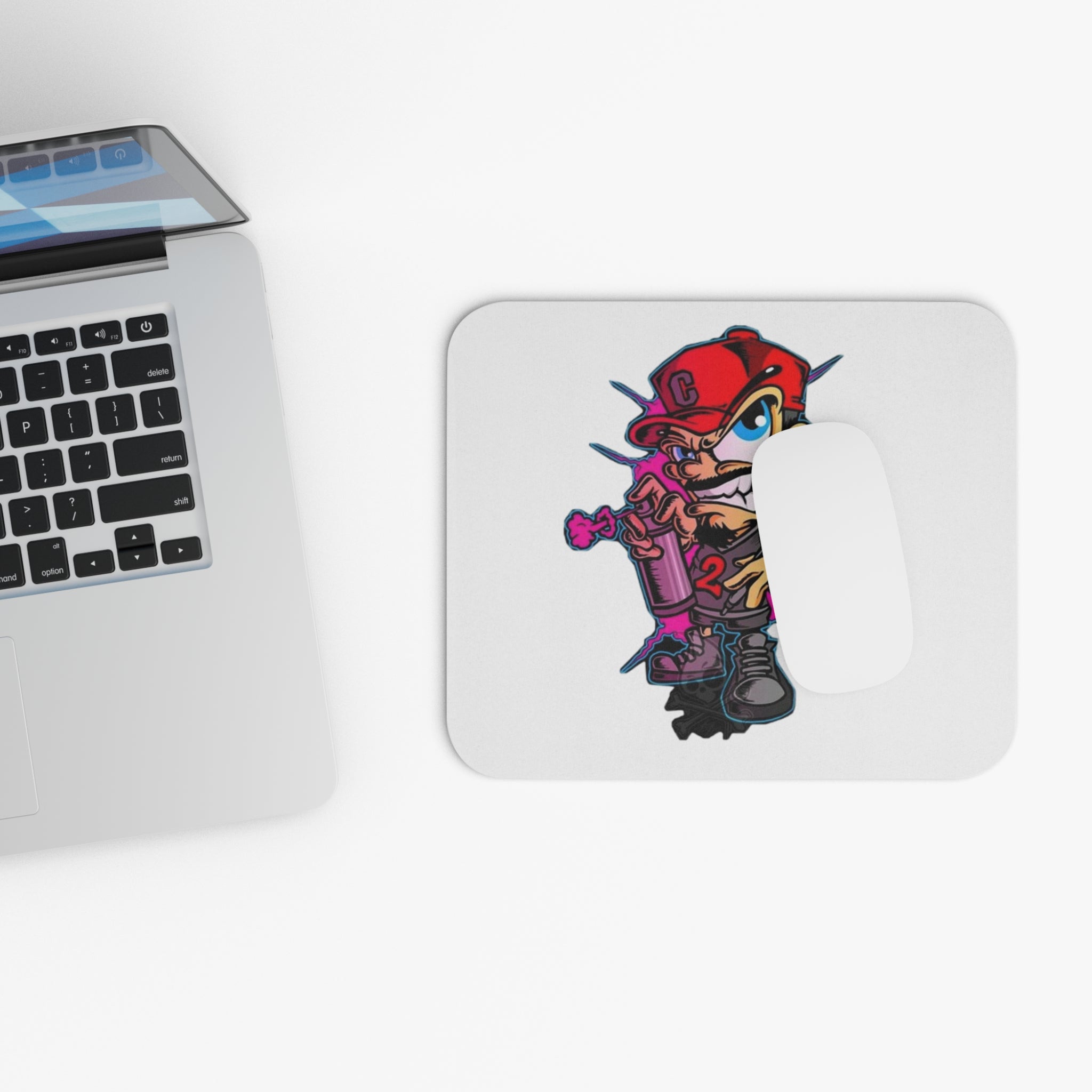 Graffiti Kid Spray Paint Mouse Pad Urban Street Art Desk Mat