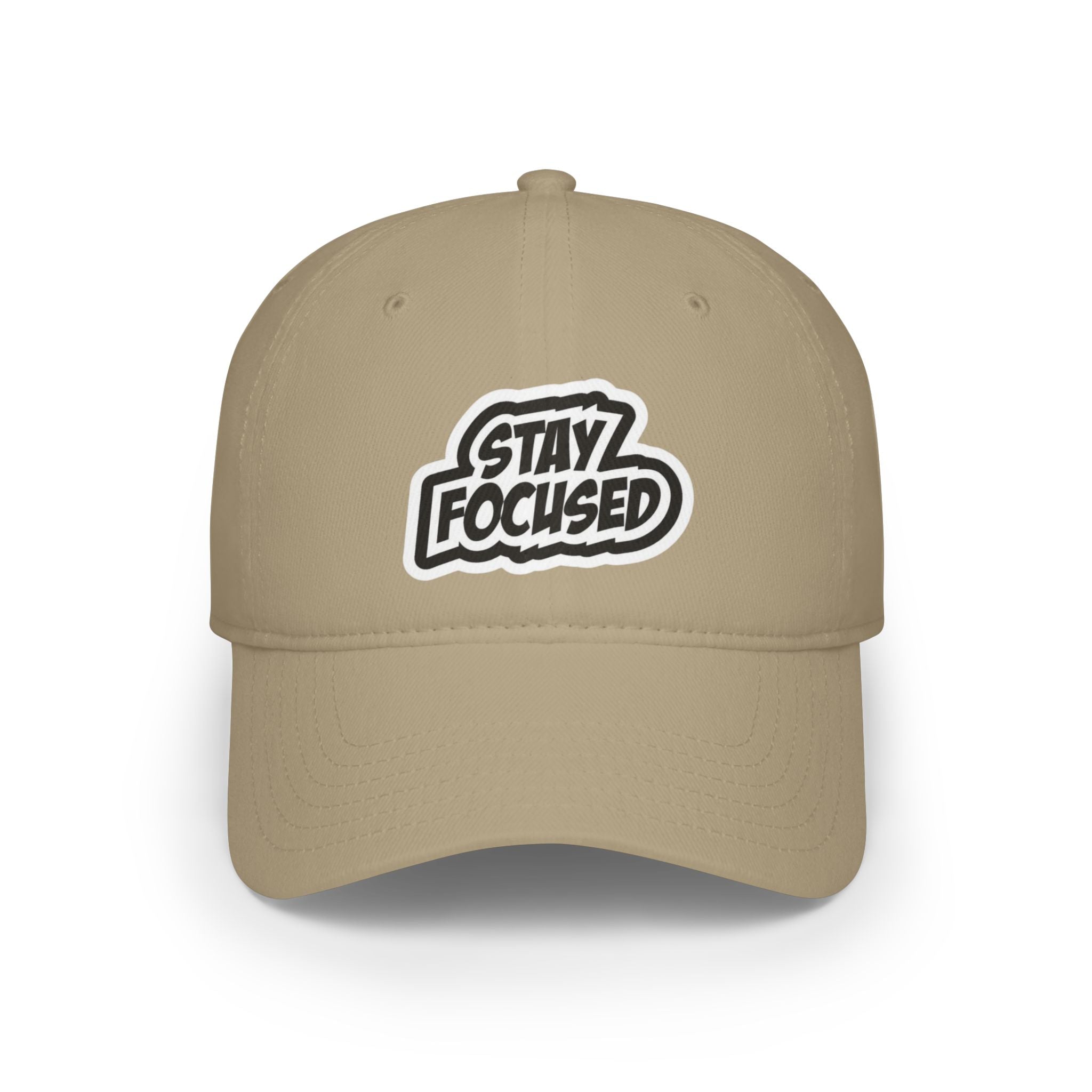 Stay Focused Baseball Cap — Motivational Low Profile Dad Hat