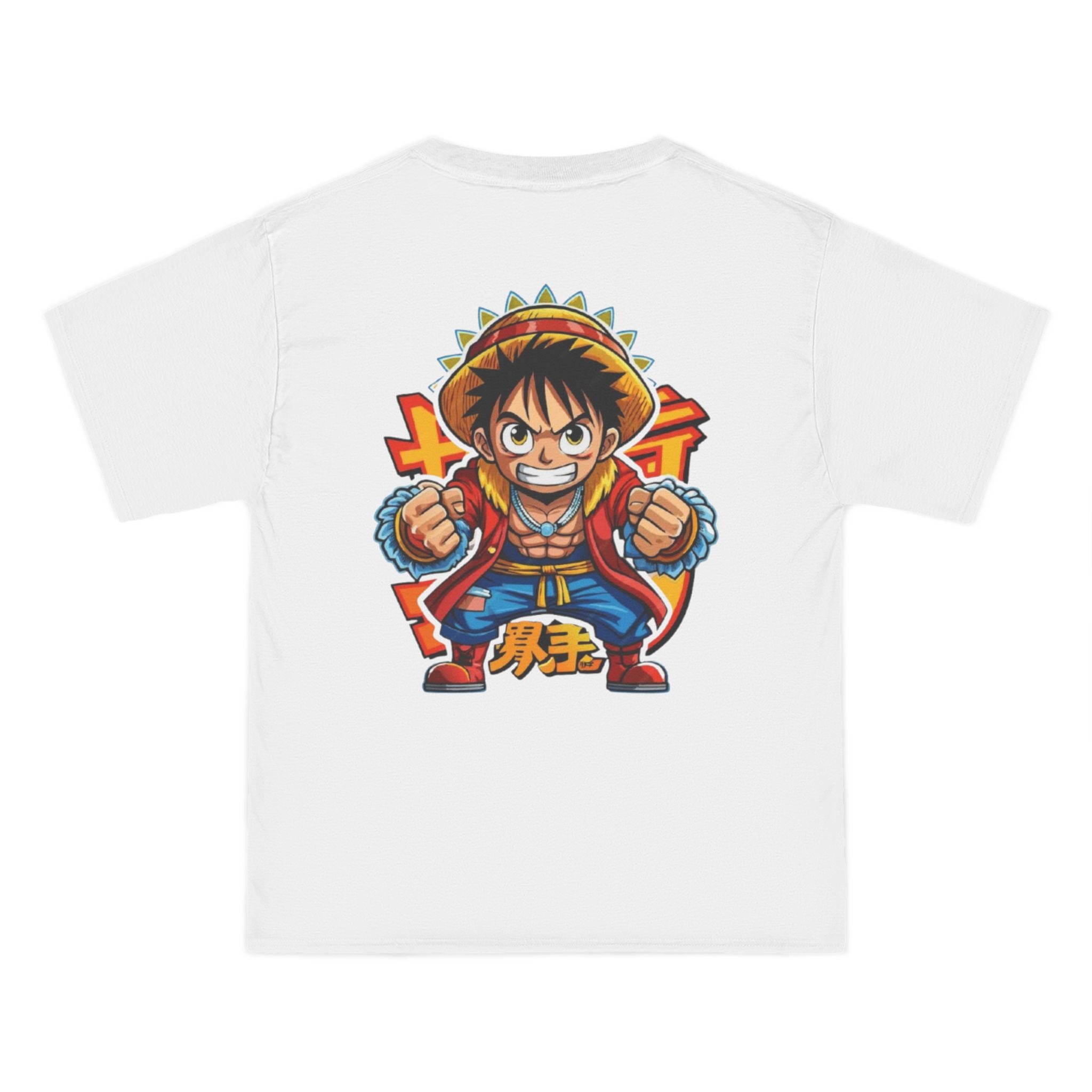 One Piece Luffy Graphic T-Shirt — Cartoon Straw Hat Crew Back Print