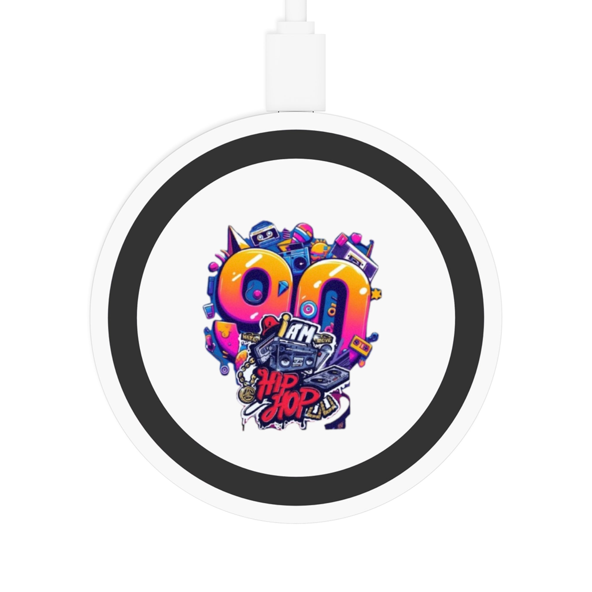 Wireless Charging Pad 90s Hip Hop Graffiti Design