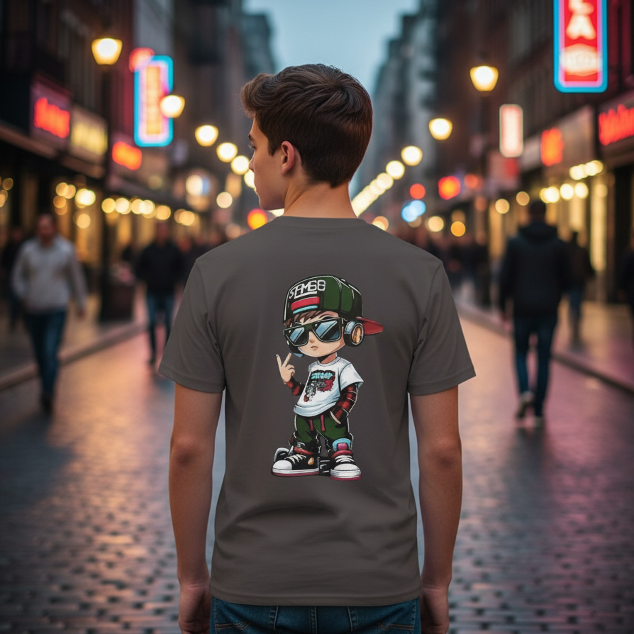 Retro Streetwear T-Shirt — 'North Side' Kid Graphic Tee